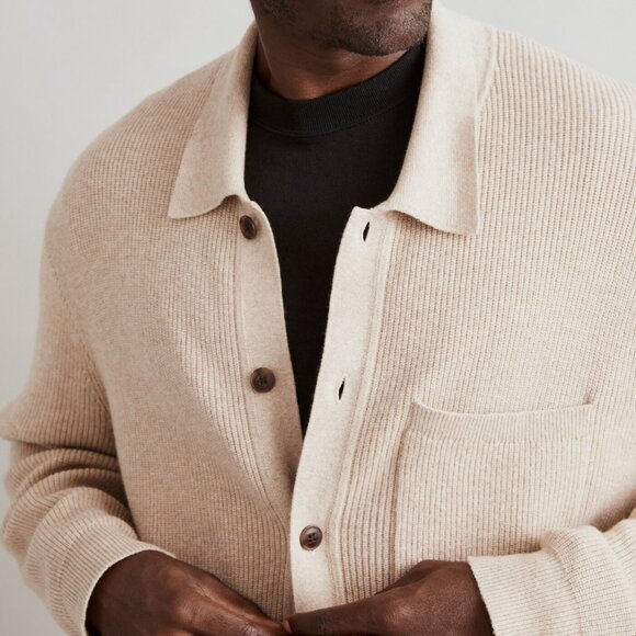 Madewell Button-Up Long-Sleeve Sweater Shirt - L - Picture 2 of 10